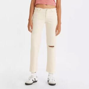 Levi's Wedgie Straight Ripped Waistband Jeans - Size 26